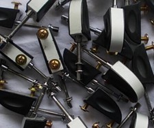 Blocchetto + vite tirante 12 pezzi in alluminio e plastica x tom timpano drum