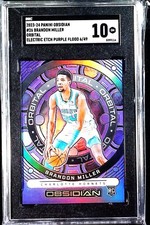 Brandon Miller 2023 Obsidian Orbital  Purple Flood Rookie #26 Rookie RC SGC 10