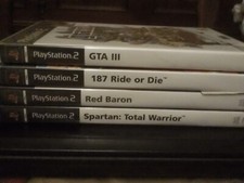 4 giochi ps2 spartan total warrior- red baron- gta III -187 ride or die