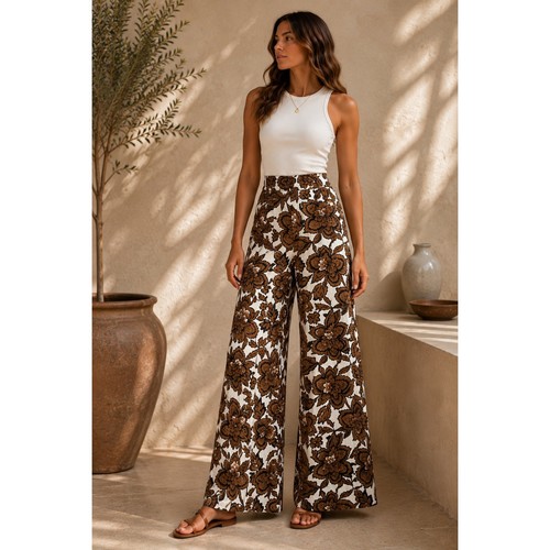 Zara floral wide leg - wide,