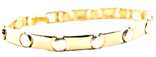 Bracciale bianco giallo oro - bianco,