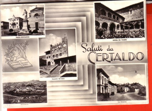 Cartolina certaldo b n - ,