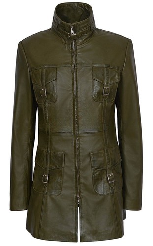 Donna verde oliva zip - verde,