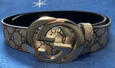 Gucci GG Supreme Leather Belt