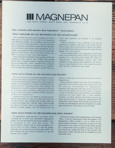 Magnepan altoparlanti - magnepan,