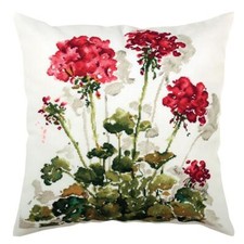 RTO Cuscino a punto croce "Fiori rossi" cu048, motivo a contare, 40x40 cm