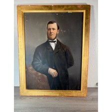 Antico ritratto ad olio di