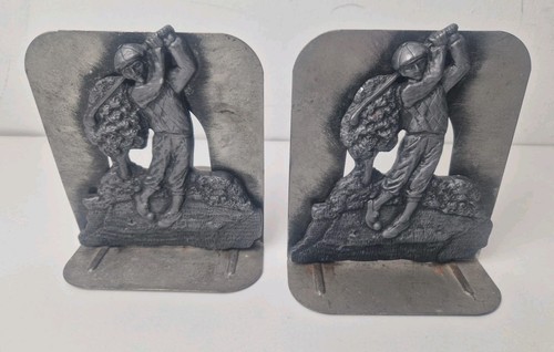 Bookends golfer 1980 textured - golfer,