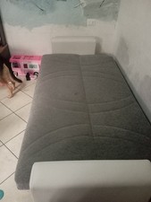 divano letto contenitore tre posti a sedere grigio misure225x84x91