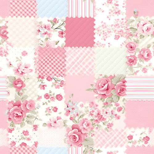 Rose patchwork rosa - !, tessuto