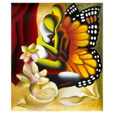 Mark Kostabi "Gilded Crimson
