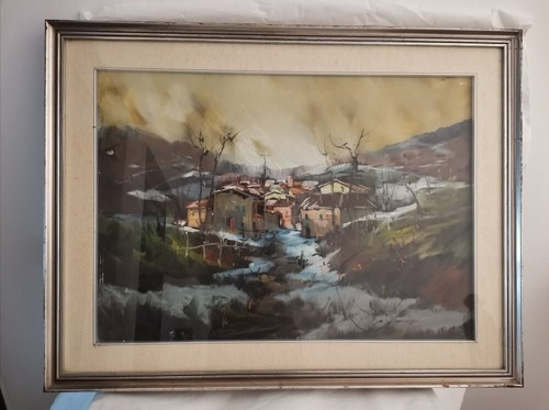 Quadro tecnica olio tela - ,