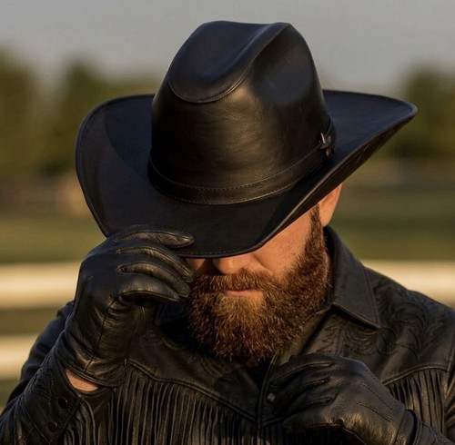 Cappello cowboy pelle - pelle,