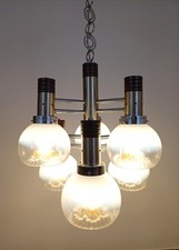 Lampadario Tipo Mazzega Vetro Di Murano Alluminio Modernariato Anni 60/70