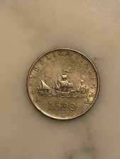 MONETA 500 LIRE ARGENTO Italia