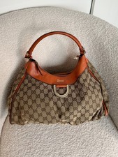 Borsa a tracolla Gucci vintage monogramma grande anello a D