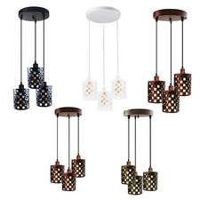 Lampadario a sospensione 3 vie paralume a sospensione vintage retrò industriale