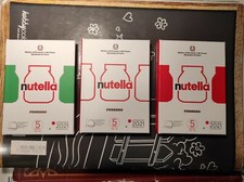 5 Euro Nutella 2021 Italia  Trittico folder singoli monete argento colorati fdc