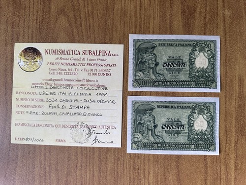Lotto banconote consecutive - banconote,