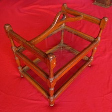 INCANTEVOLE 'SUPPORTO VINTAGE A 2 LIVELLI IN LEGNO E VETRO, IDEALE PER ESPORRE OGGETTI DA COLLEZIONE