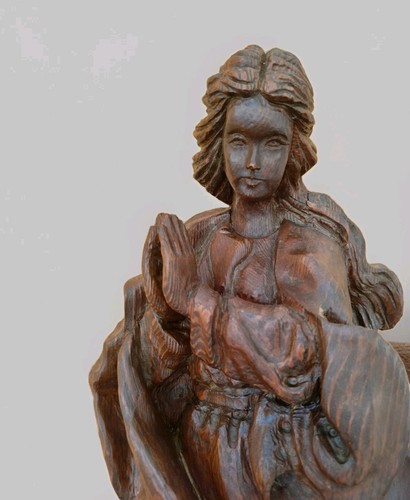 Antica scultura legno - antica, in