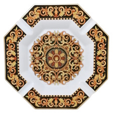 Piatto Ciotola Posacenere Ottagonale Rosenthal Versace Barocco 23 cm Porcellana