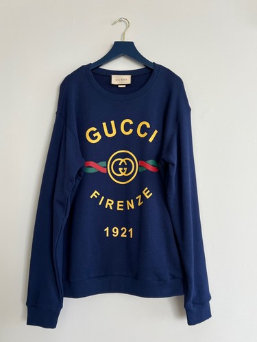 Autentica felpa gucci blu navy - blu,