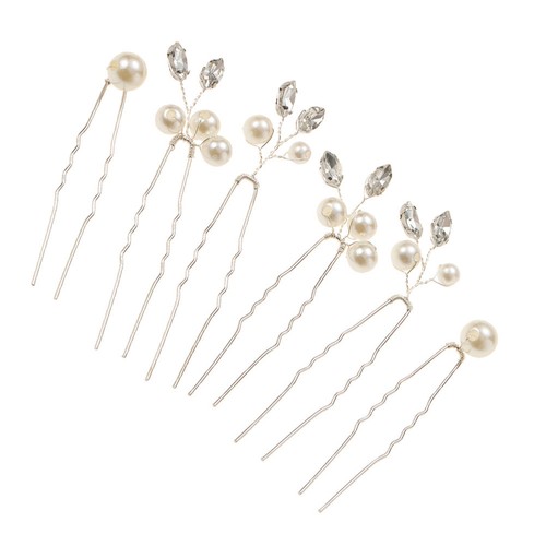 Pcs pearl bridal hair pins - 6,