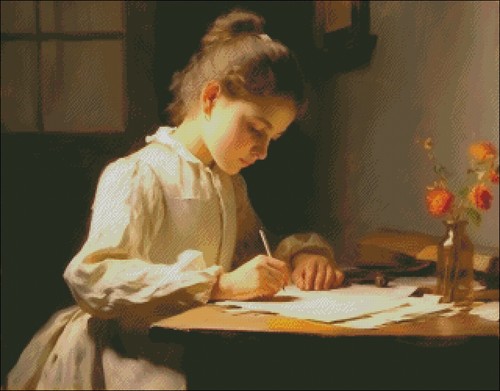 Una ragazza che scrive - 2,