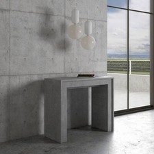 Tavolo consolle allungabile MIA cemento fino a 14 posti cucina e pranzo