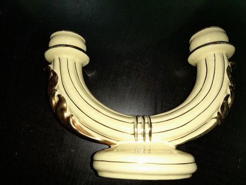 Candelabro vintage ceramica - candelabro,