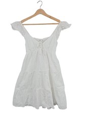 HOLLISTER Abito cut out Donna Abito Taglia IT 40 bianco stile casual