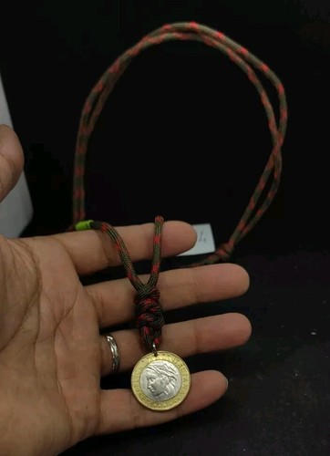 Collana paracord con moneta - in,
