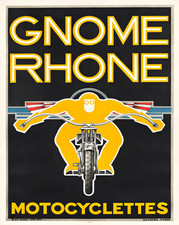 Poster retrò francese moto