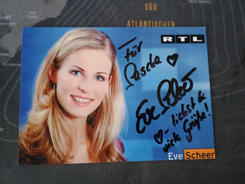 Autografo eve scheer rtl - scheer,
