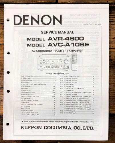 Denon avr 4800 avc a10se - denon, avc-a10se