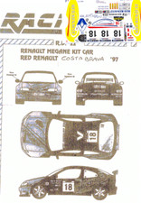 Decal 1/43 Renault Megane KitCar RED RENAULT Rally Costa Brava'97 RD20 Racing 43