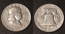 1950 D Franklin mezzo dollaro