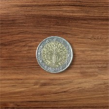 2 EURO Coin FRANCE 2001 RARE MISPRINT Good Condition Liberte Egalite Fraternite