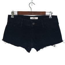 Hollister pantaloncino donna vita bassa taglio taglia 5 pizzo impreziosito 100% cotone