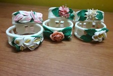 portatovaglioli anello pasta di sale lavorati a mano creazioni artigianali pz 6