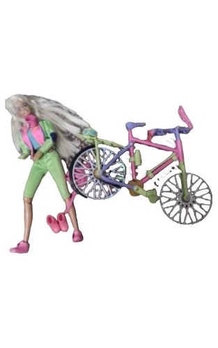 Barbie bambola con bicicletta - barbie,