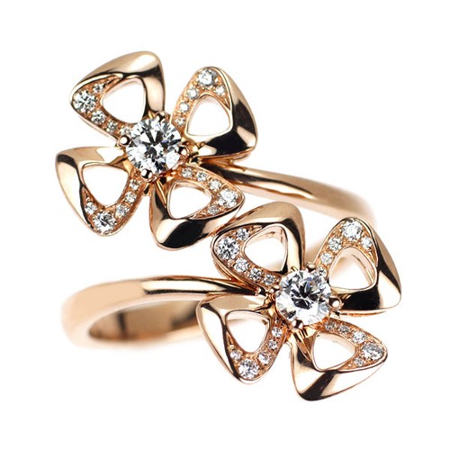 Anello con diamanti bulgari - anello,
