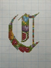 Lettera punto croce contata ad