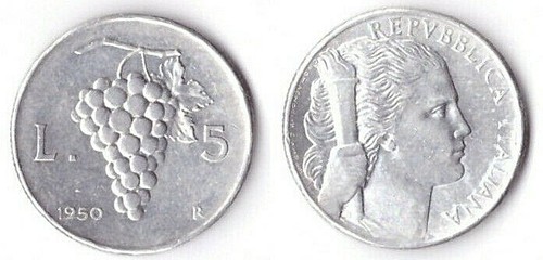 1950 italia lire - italia, 5