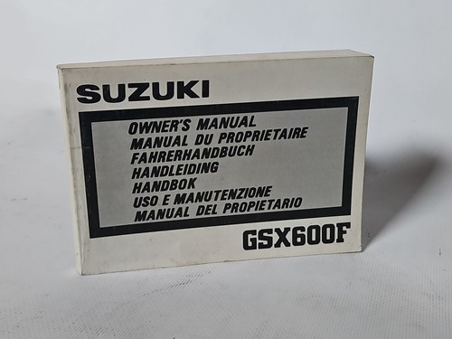 Suzuki gsx600f libretto - gsx600f,