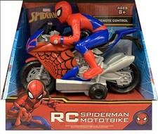 Rarissima moto radiocomandata Spiderman Marvel RC motobike telecomando giocattolo Disney
