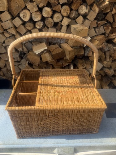 Vintage wicker picnic hamper - picnic,