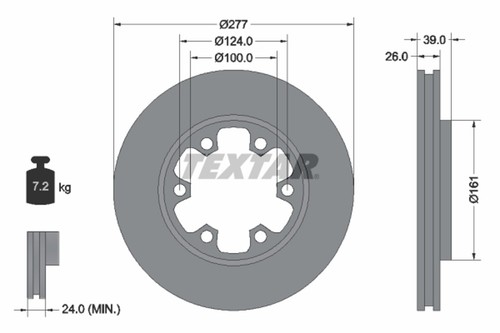 Dischi freno textar 92059000 - dischi,