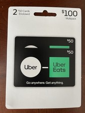 2 carte regalo Uber Eats $50
